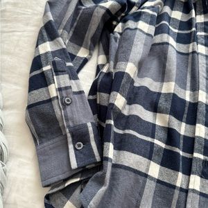 ONIA blue and white flannel